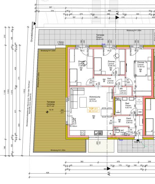 Neubau: Großzügige 4-Zimmer Wohnung mit Terrasse in Marchegg