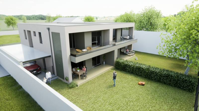  Neubau: Doppelhaushälfte  mit Carport in Stopfenreuth