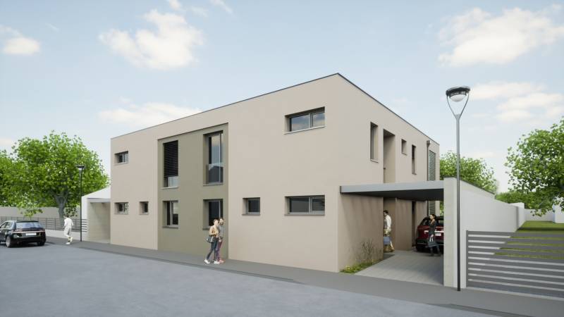  Neubau: Doppelhaushälfte  mit Carport in Stopfenreuth