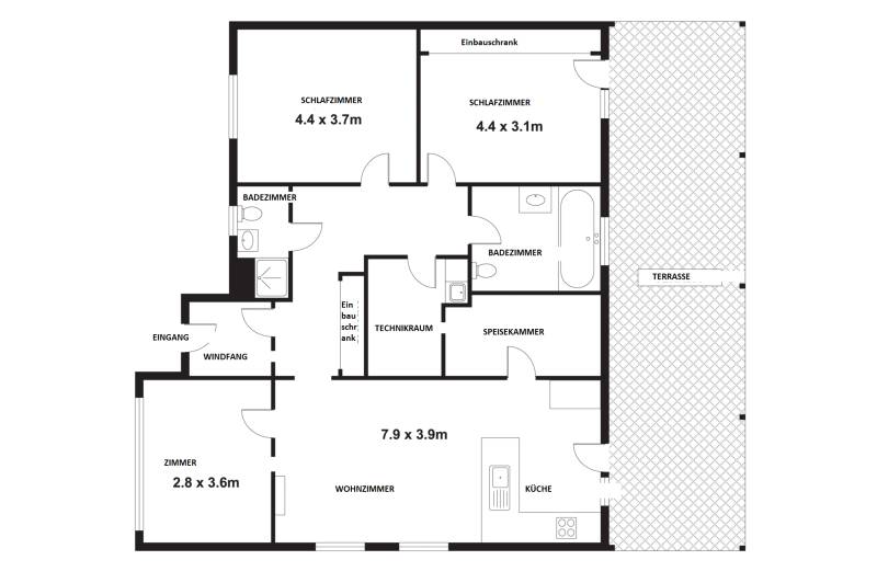 Neubau: 4-Zimmer Einfamilienhaus in Marchegg