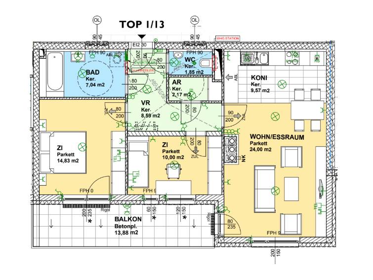 Kaufen 3-Zimmer-Wohnung, 3-Zimmer-Wohnung, Bruck an der Leitha, Österr