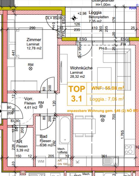 Kaufen 2-Zimmer-Wohnung, 2-Zimmer-Wohnung, Münichsthal, Wien 21., Flor