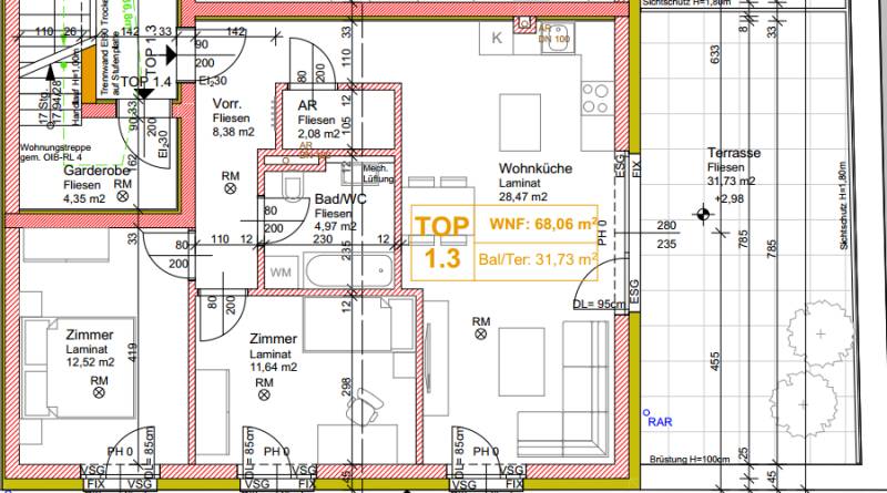 Kaufen 3-Zimmer-Wohnung, 3-Zimmer-Wohnung, Münichsthal, Wien 21., Flor